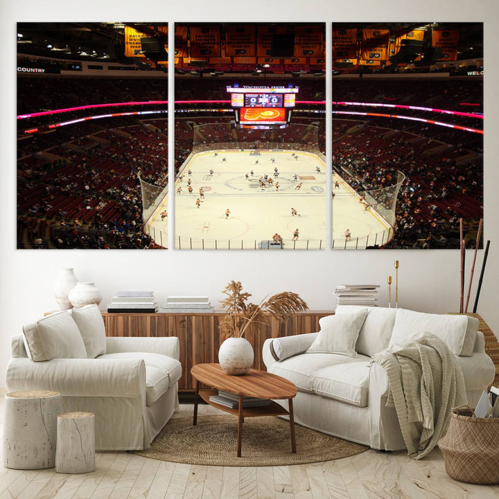 Wachovia Center Priort of Lyers Game Ice Hockey Stadium Canvas Print, Lyers Game Ice Hockey Stadium Canvas Wall Art
