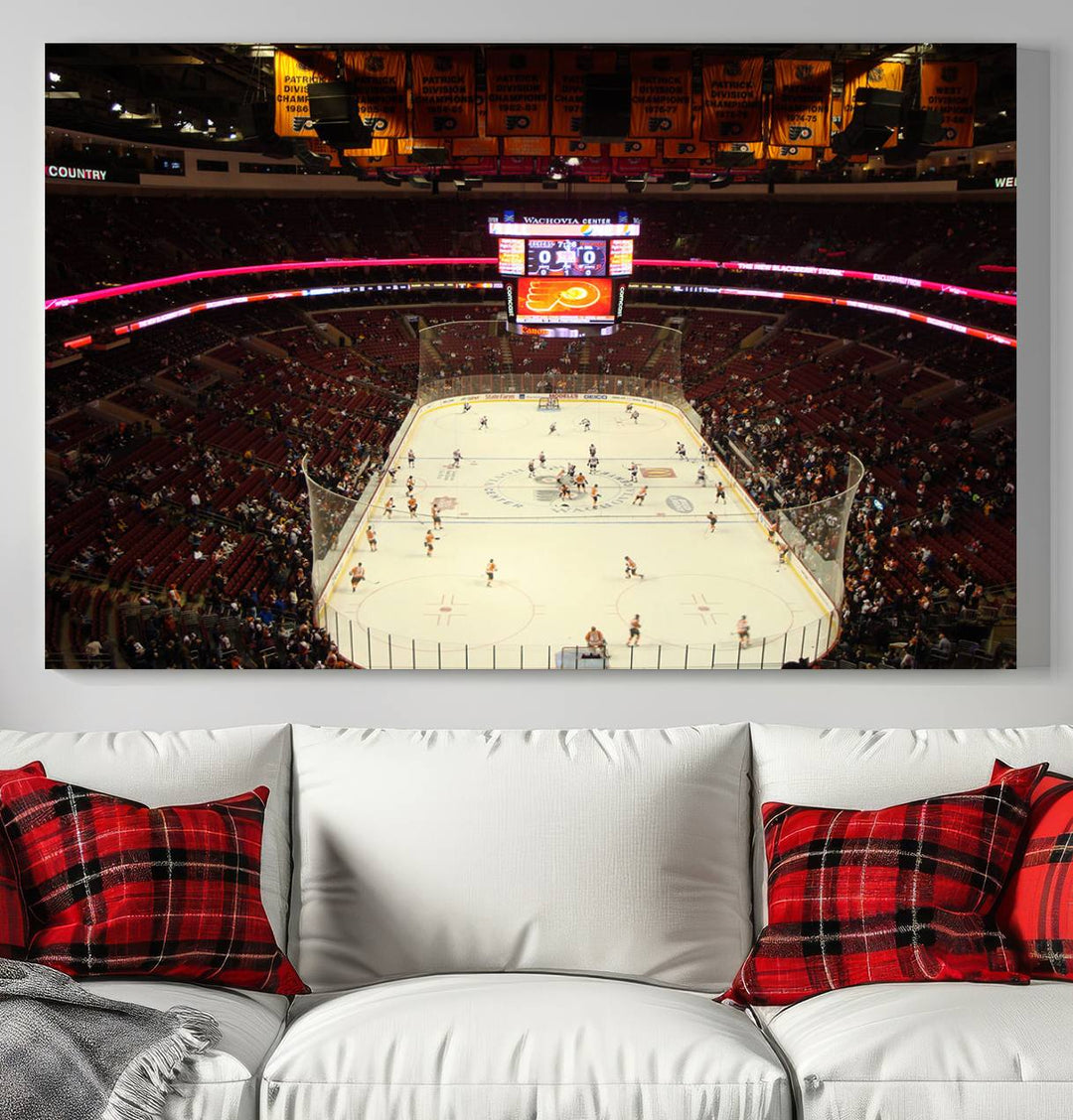 Wachovia Center Priort of Lyers Game Ice Hockey Stadium Canvas Print, Lyers Game Ice Hockey Stadium Canvas Wall Art