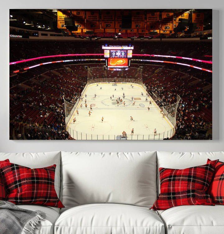 Wachovia Center Priort of Lyers Game Ice Hockey Stadium Canvas Print, Lyers Game Ice Hockey Stadium Canvas Wall Art