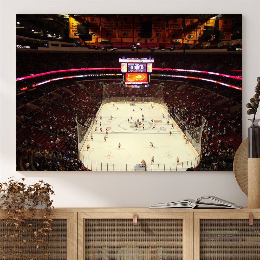 Wachovia Center Priort of Lyers Game Ice Hockey Stadium Canvas Print, Lyers Game Ice Hockey Stadium Canvas Wall Art