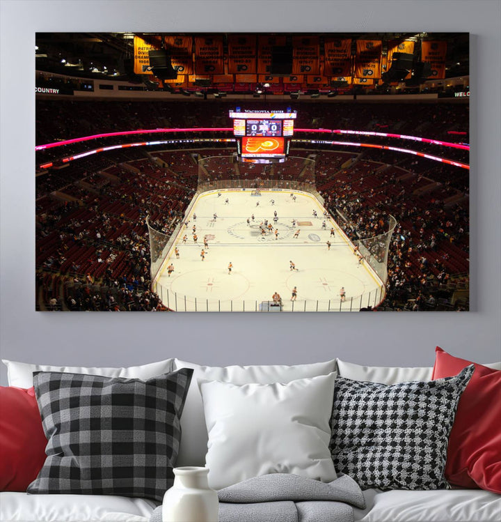 Wachovia Center Priort of Lyers Game Ice Hockey Stadium Canvas Print, Lyers Game Ice Hockey Stadium Canvas Wall Art