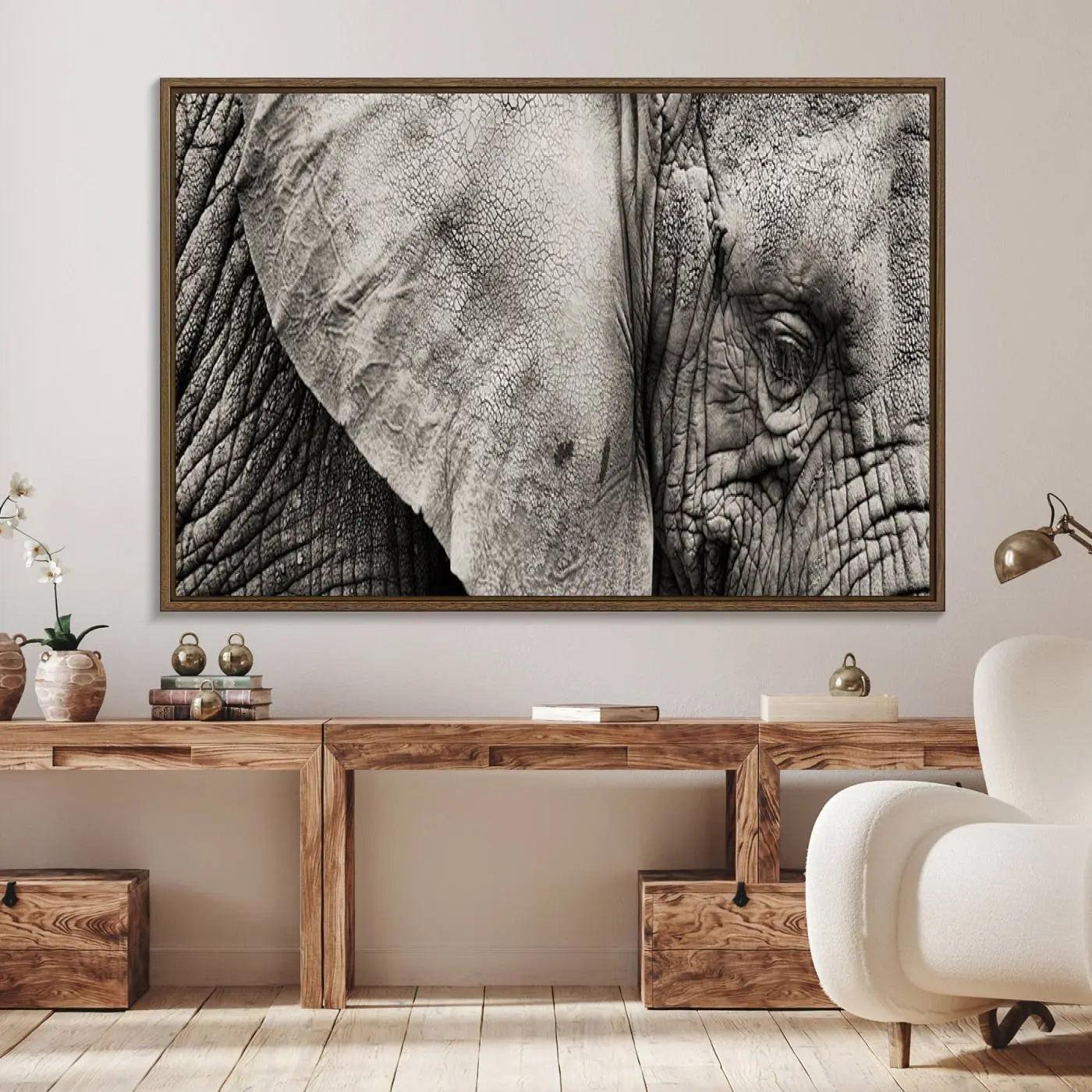 81193-MGV-FC-36X24_Walnut-Wall Art Animal Canvas Print Close Taken Elephant with Big Ivories
