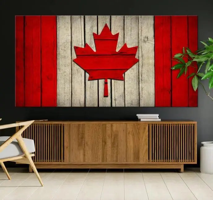 Wall Art Canada Flag Canvas Print 