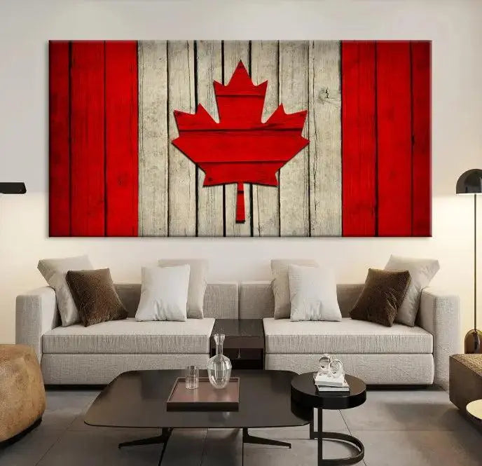 Wall Art Canada Flag Canvas Print 