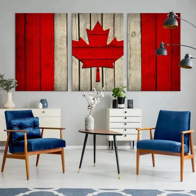 Wall Art Canada Flag Canvas Print 