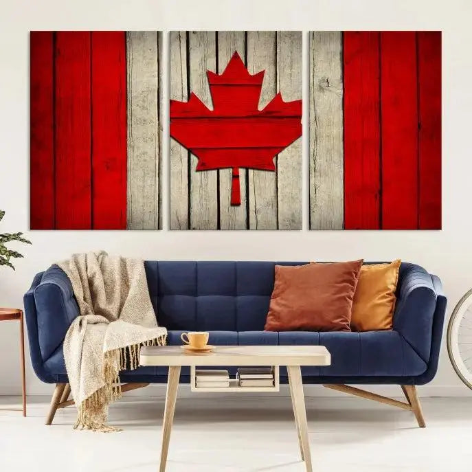 Wall Art Canada Flag Canvas Print 