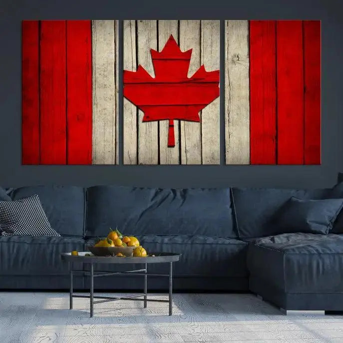 Wall Art Canada Flag Canvas Print 