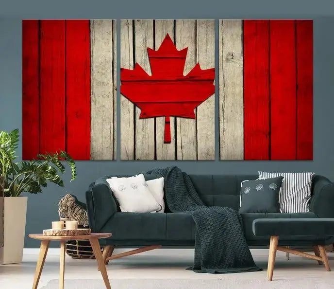 Wall Art Canada Flag Canvas Print 