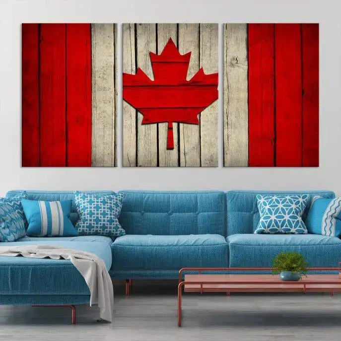 Wall Art Canada Flag Canvas Print 