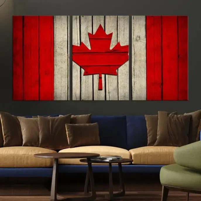 Wall Art Canada Flag Canvas Print 