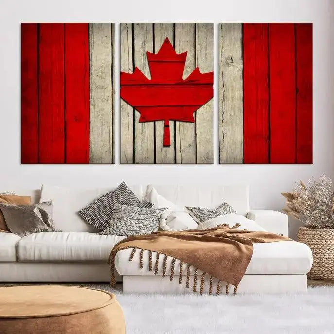 Wall Art Canada Flag Canvas Print 