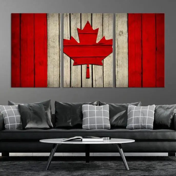 Wall Art Canada Flag Canvas Print 