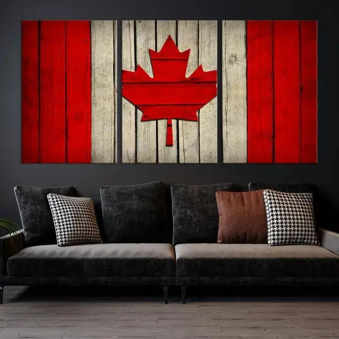 Wall Art Canada Flag Canvas Print 