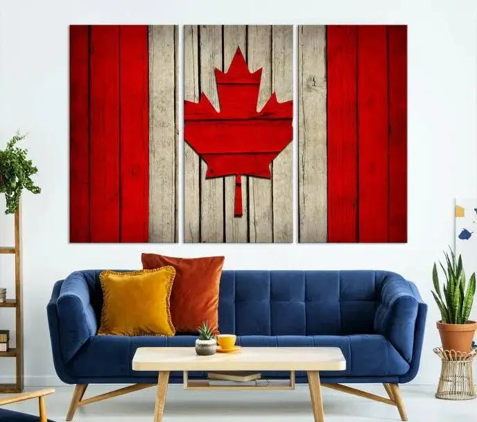 Wall Art Canada Flag Canvas Print 