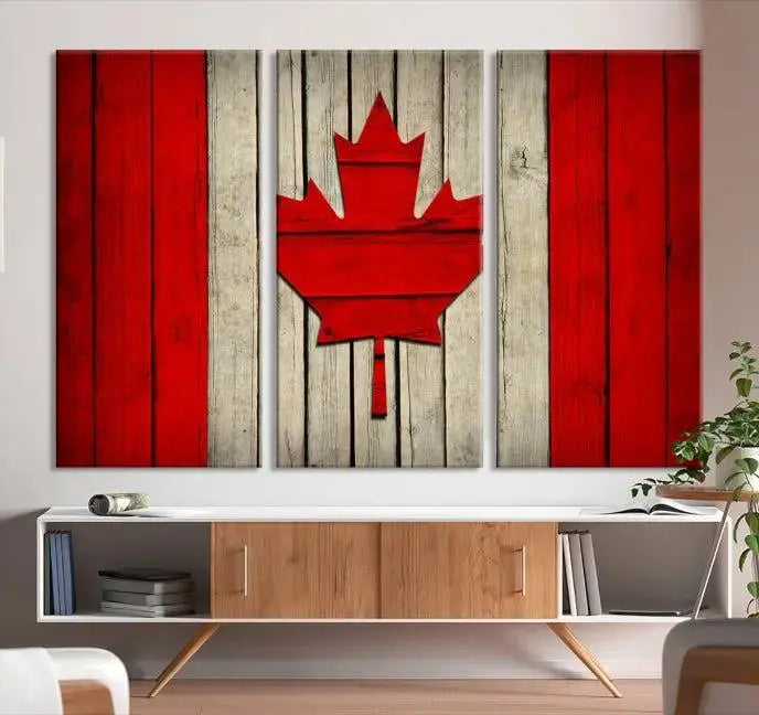 Wall Art Canada Flag Canvas Print 