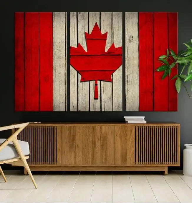 Wall Art Canada Flag Canvas Print 