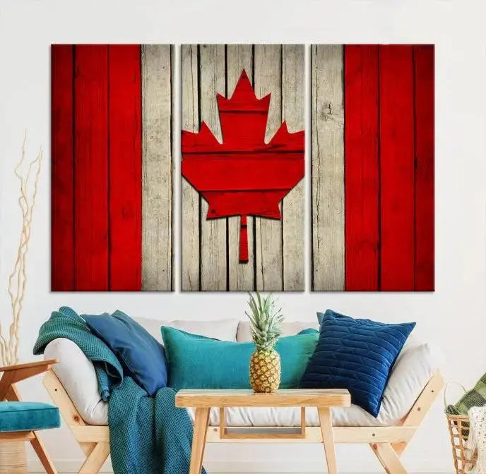 Wall Art Canada Flag Canvas Print 