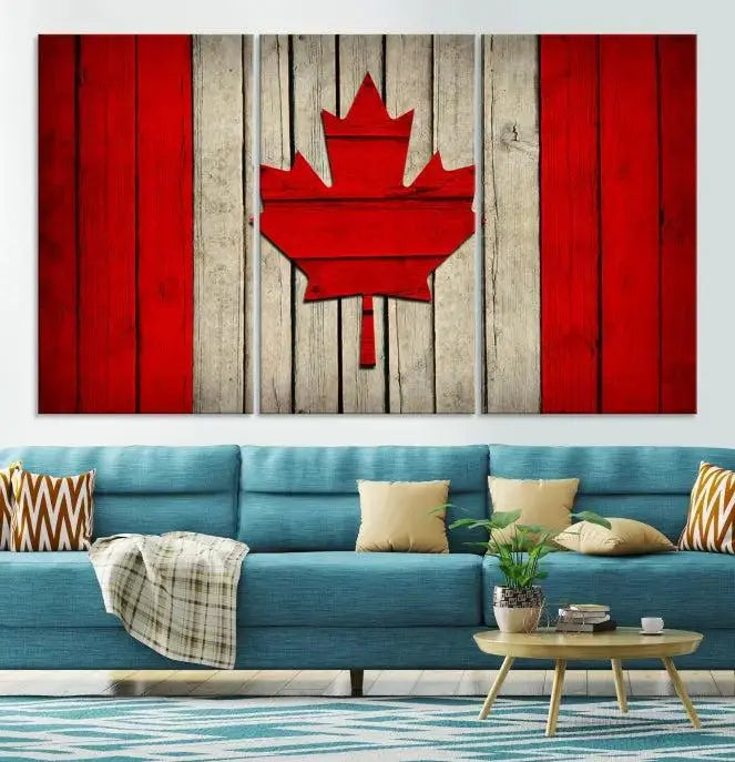 Wall Art Canada Flag Canvas Print 