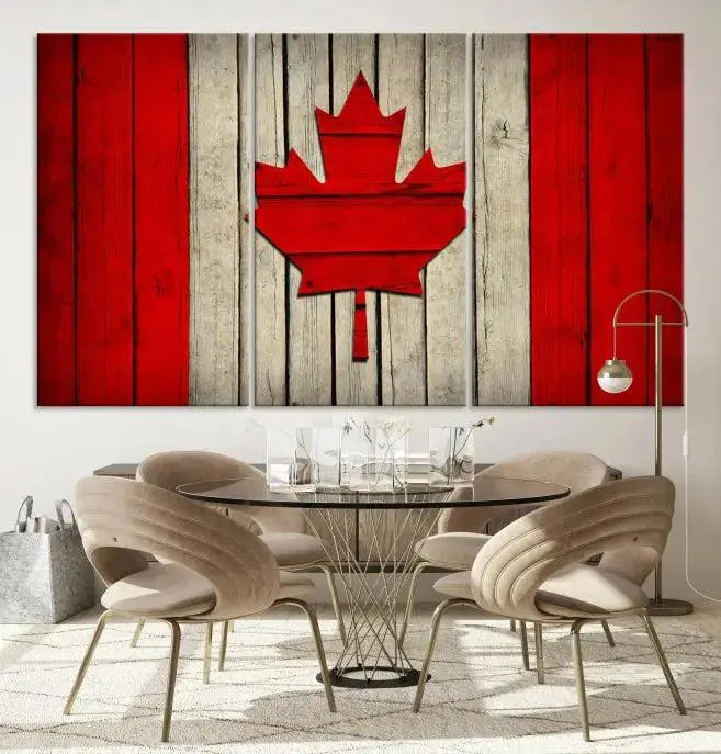 Wall Art Canada Flag Canvas Print 