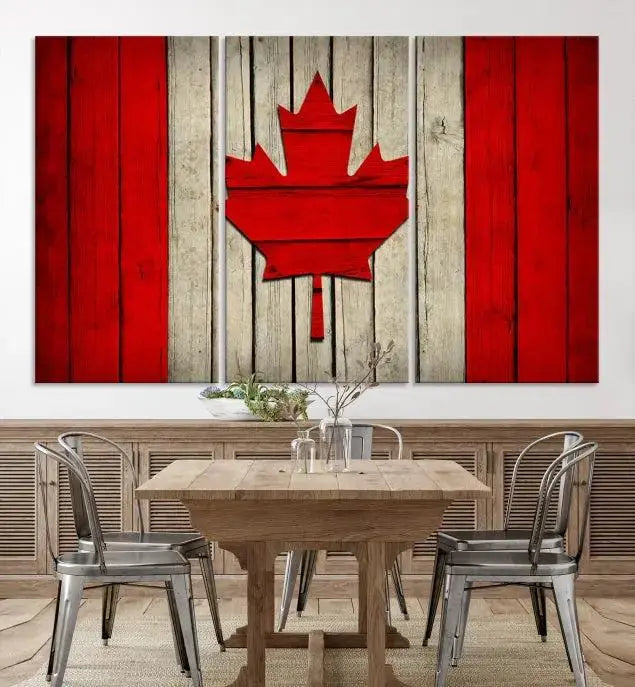 Wall Art Canada Flag Canvas Print 