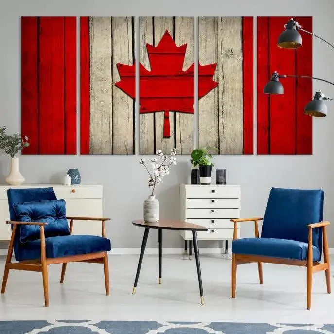 Wall Art Canada Flag Canvas Print 