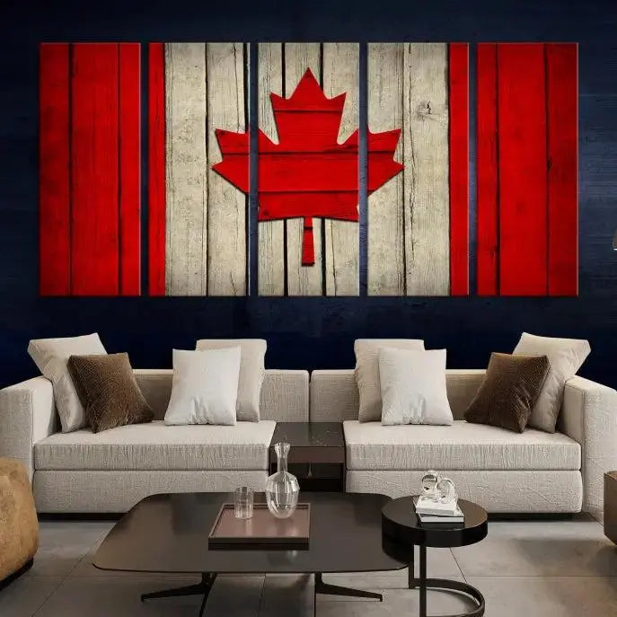 Wall Art Canada Flag Canvas Print 