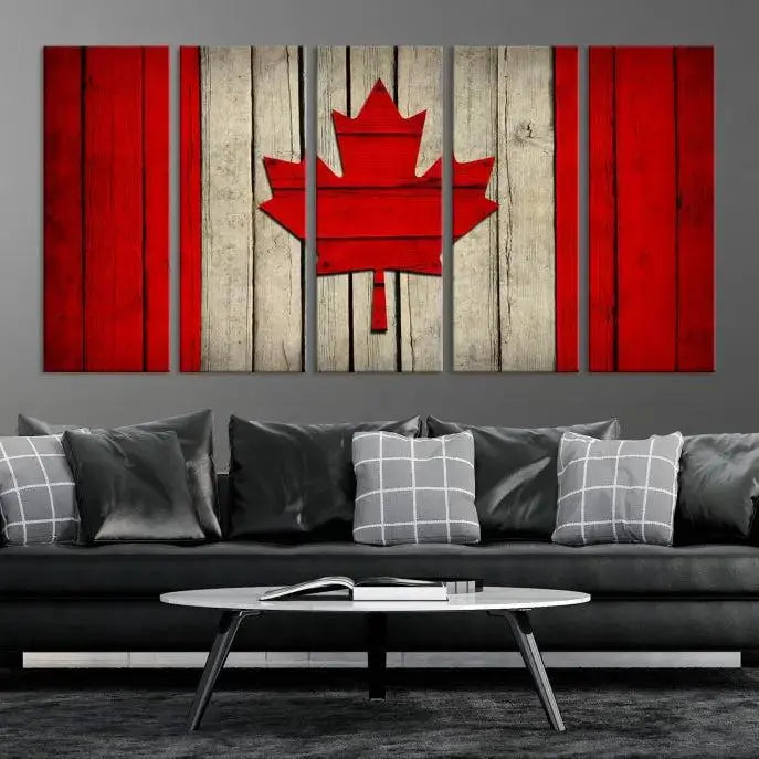 Wall Art Canada Flag Canvas Print 