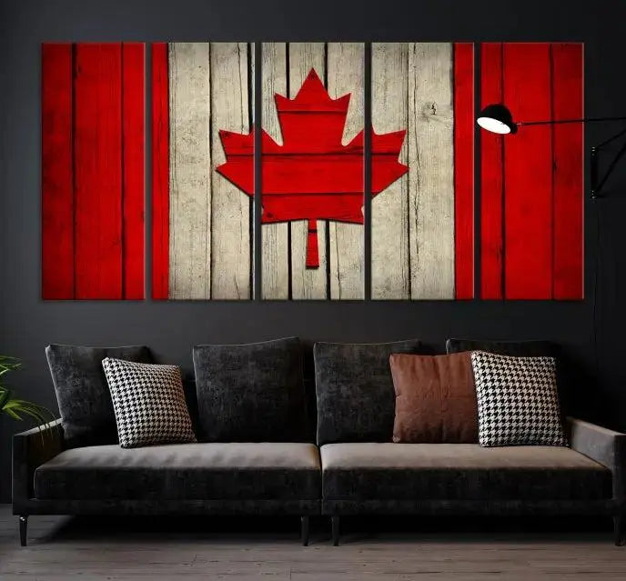 Wall Art Canada Flag Canvas Print 