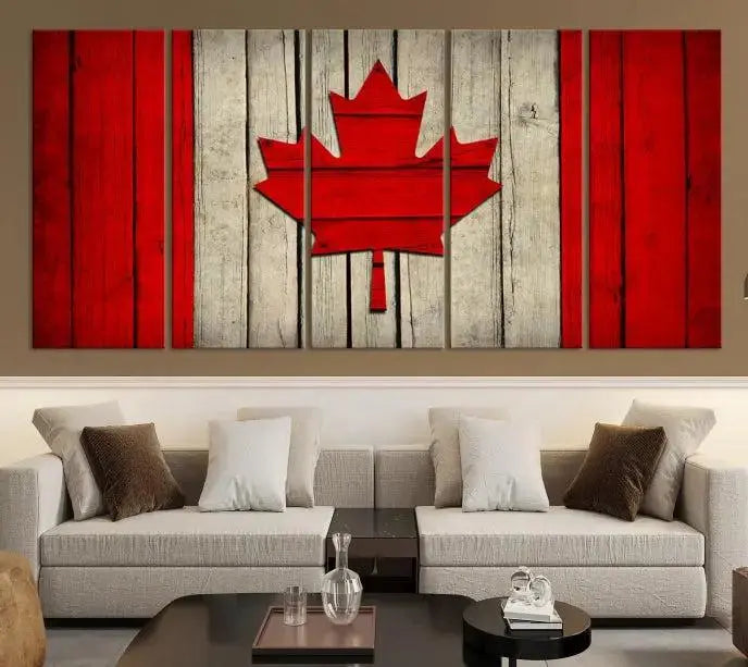 Wall Art Canada Flag Canvas Print 