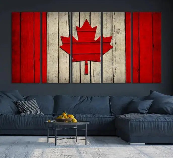 Wall Art Canada Flag Canvas Print 