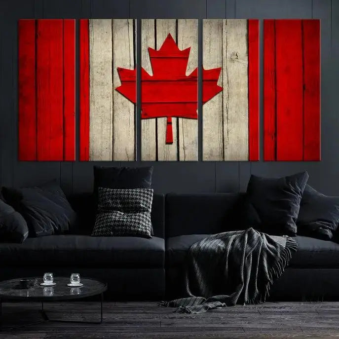 Wall Art Canada Flag Canvas Print 