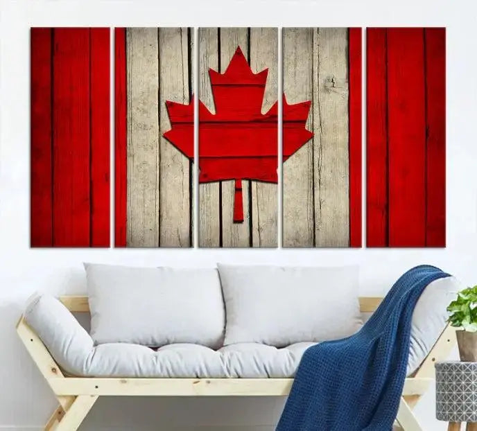 Wall Art Canada Flag Canvas Print 