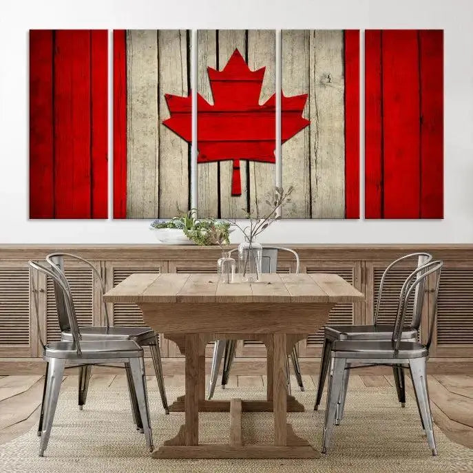 Wall Art Canada Flag Canvas Print 