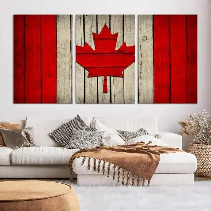 Wall Art Canada Flag Canvas Print