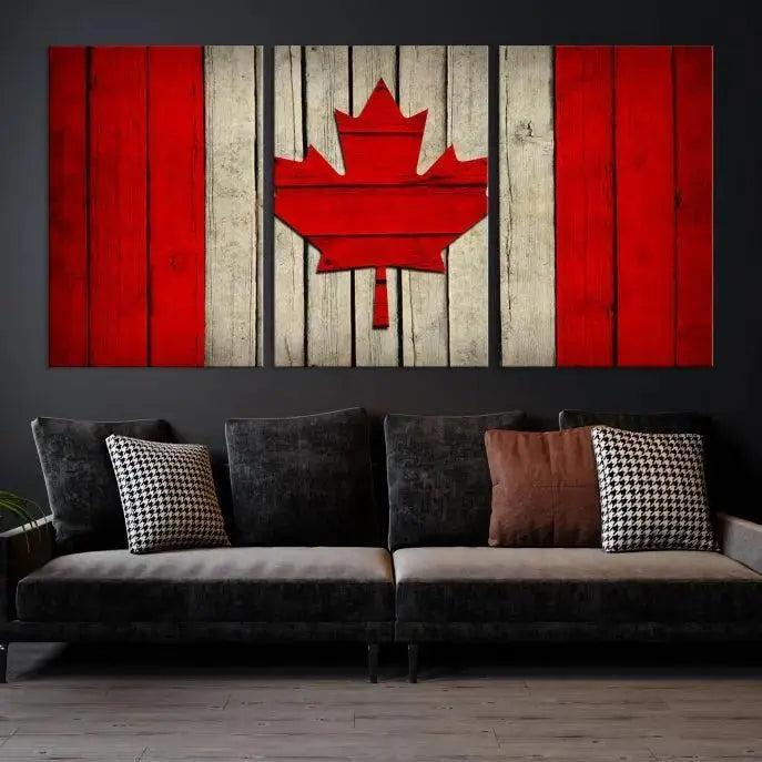 Wall Art Canada Flag Canvas Print