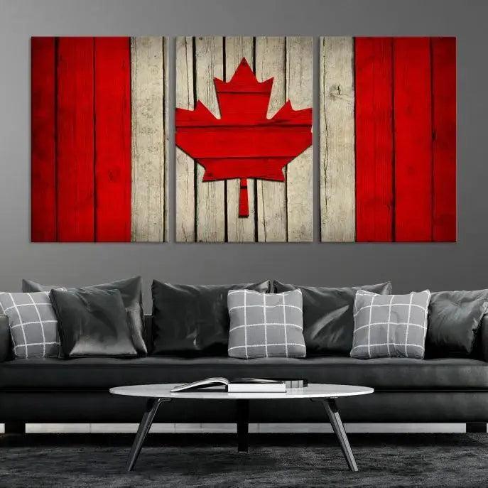 Wall Art Canada Flag Canvas Print