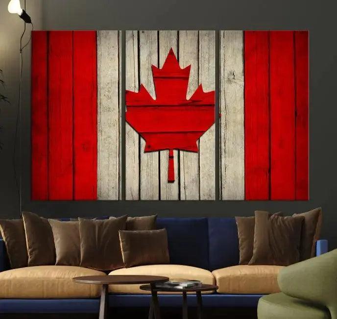 Wall Art Canada Flag Canvas Print