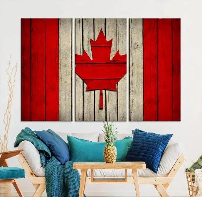 Wall Art Canada Flag Canvas Print