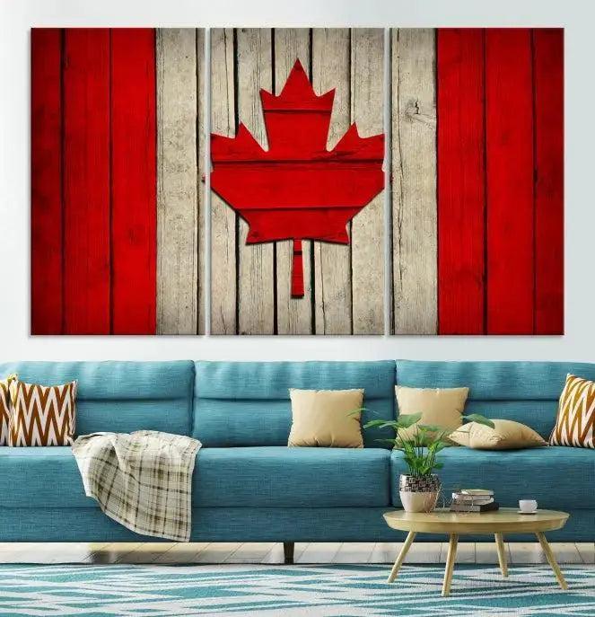 Wall Art Canada Flag Canvas Print