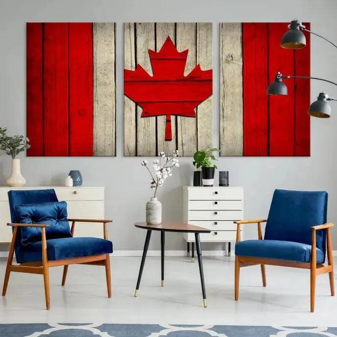 Wall Art Canada Flag Canvas Print