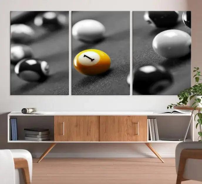 Edit-Images-Wall Art Pool Table and Balls Canvas Print