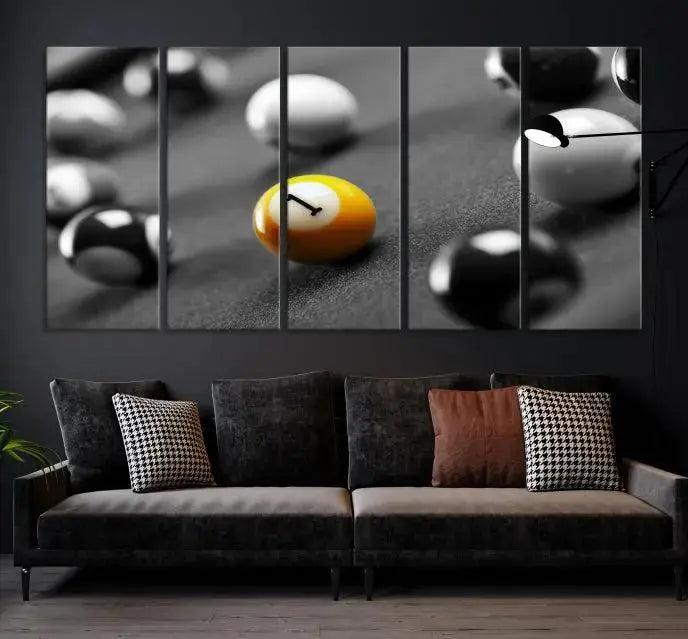 Edit-Images-Wall Art Pool Table and Balls Canvas Print