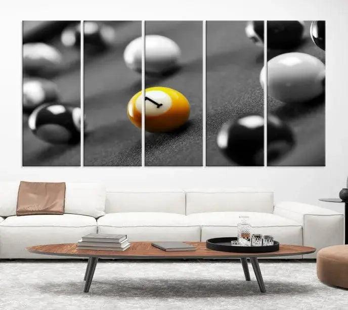 Edit-Images-Wall Art Pool Table and Balls Canvas Print