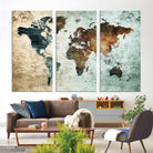 25140-MGV-CV-36X24-Wall Art Push Pin World Map Canvas Print
