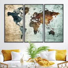 25140-MGV-FC-48X32-3P_Black-Wall Art Push Pin World Map Canvas Print