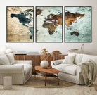 25140-MGV-FC-60X30-3P_Black-Wall Art Push Pin World Map Canvas Print