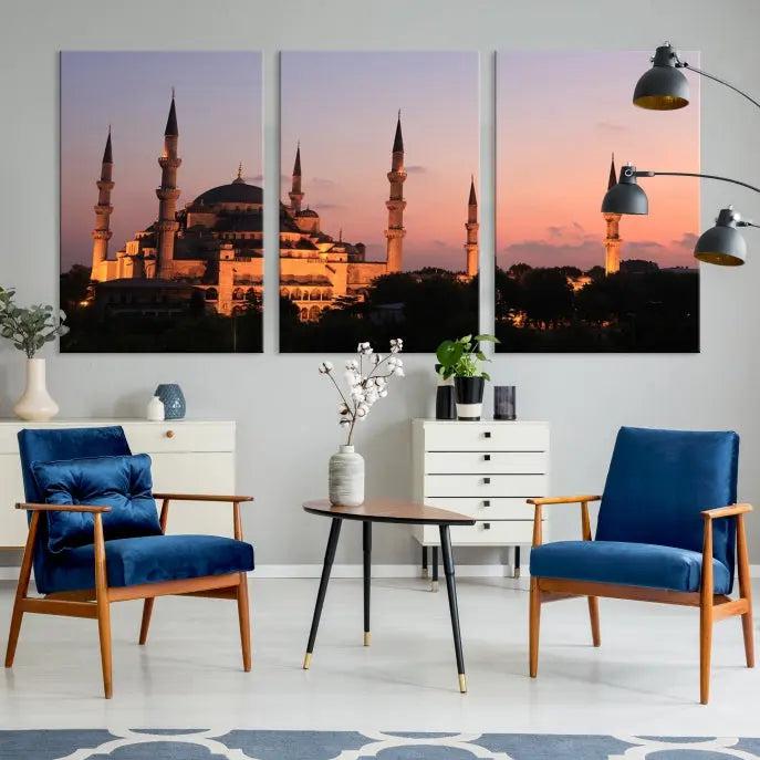 Wall Art Turkey Istanbul Skyline Canvas Print 