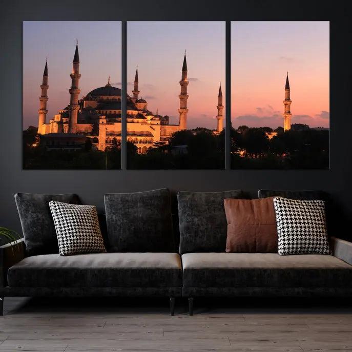 Wall Art Turkey Istanbul Skyline Canvas Print 