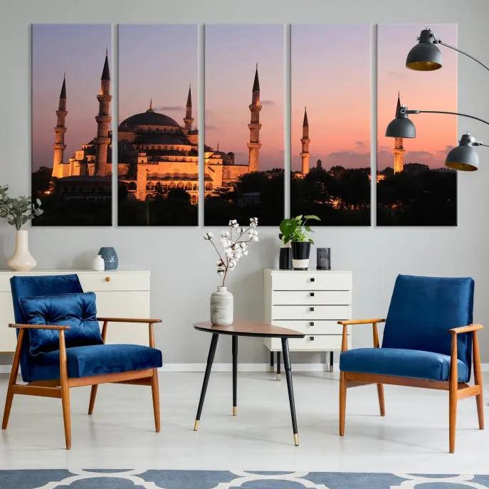 Wall Art Turkey Istanbul Skyline Canvas Print 