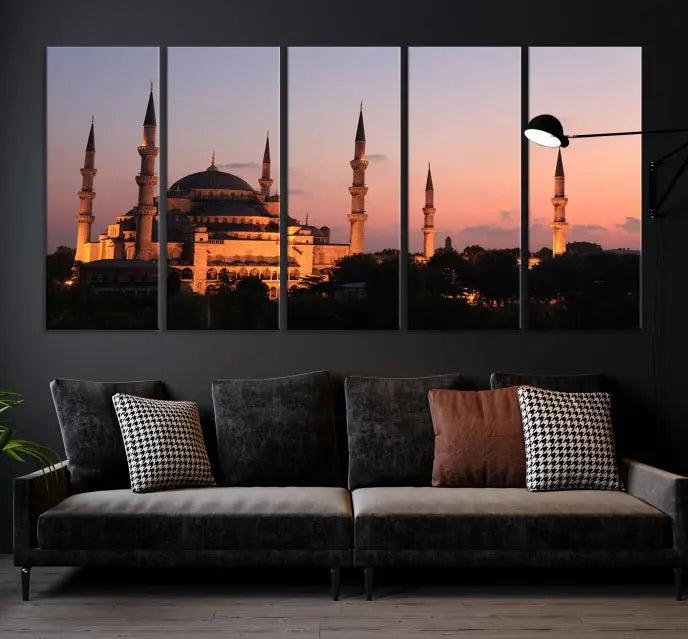 Wall Art Turkey Istanbul Skyline Canvas Print 